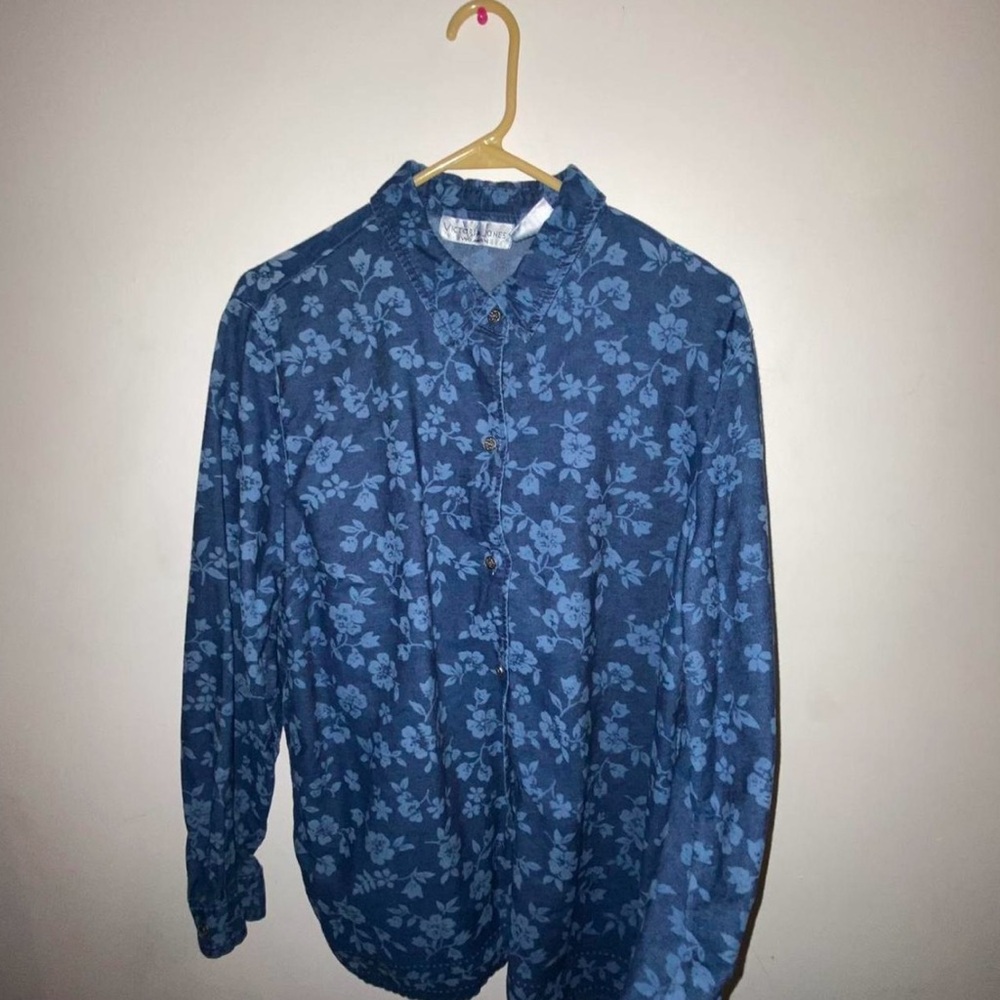 FLORAL BUTTON UP TOP BLOUSE
